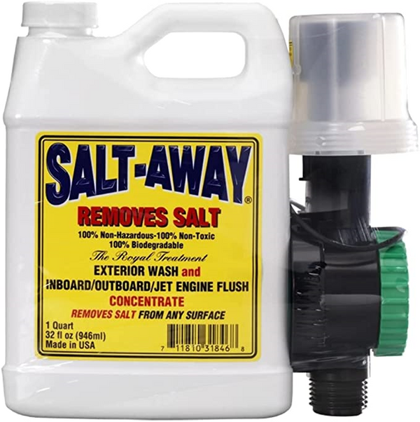 White container of salt-away with combo