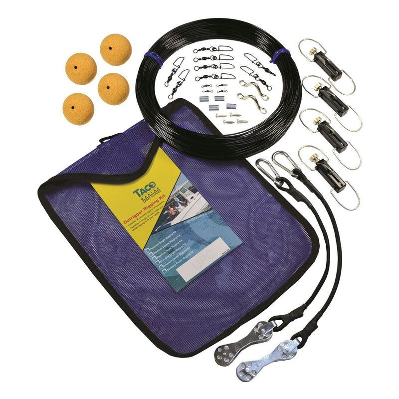 Kit bag, line, cork, swivels, and two shock cords
