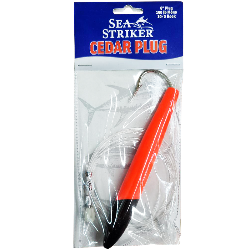 6 Cedar Plug - Black/Red - Rigged: MFG#894