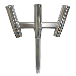 Tigress 88160 GS Trident Rod Holder - Bent Butt - Polished Aluminum