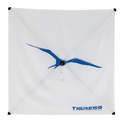 White kite with blue bird