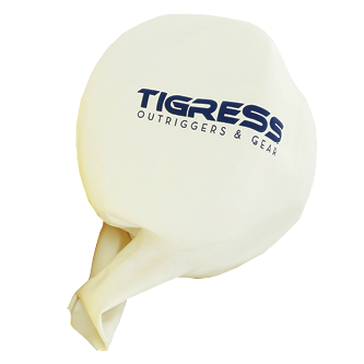 White balloon with Tigress logo