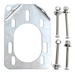 Backing plate with hardware