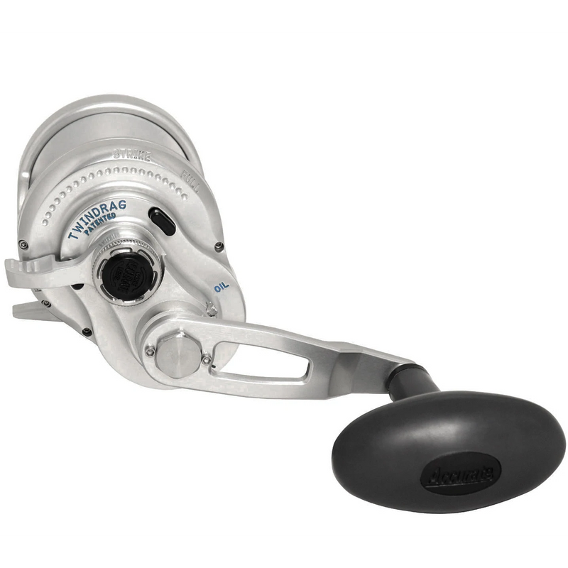 Side of reel with handle