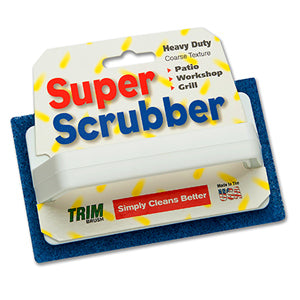 Blue scrubber with retail packaging
