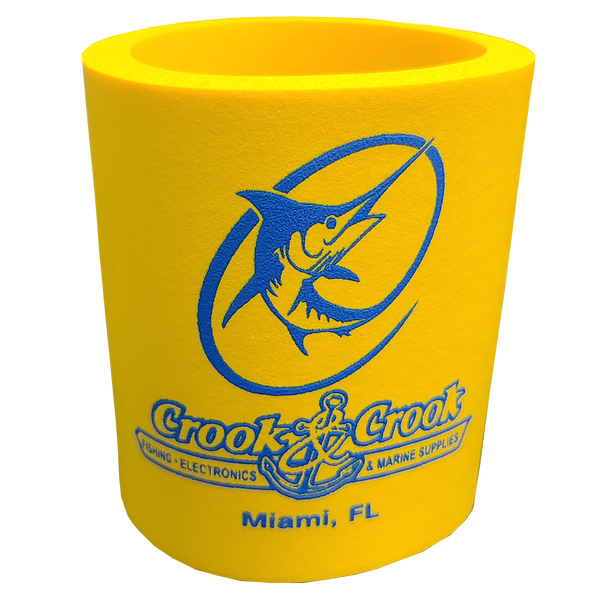 Bright yellow with blue logo