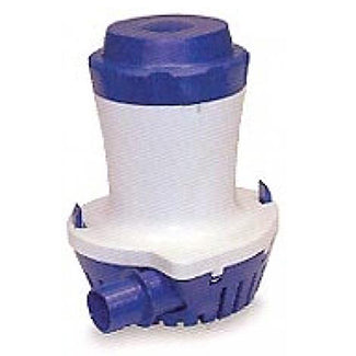 White cylinder blue top and base: 7.2" x 6.0" [184 x 154mm], 1-1/8" Outlet Barb
