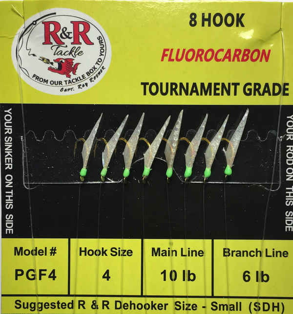 R&R TACKLE PGF4 Fluorocarbon Bait Rig in package