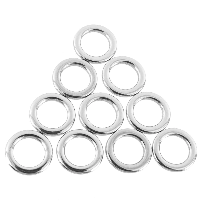 10 STAINLESS STEEL KITE RINGS