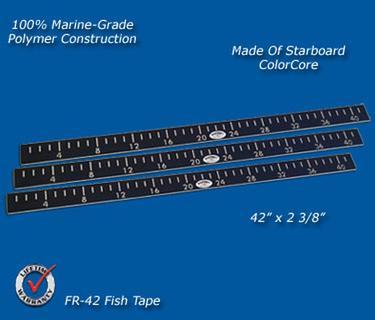 Fish Ruler black with white numbers