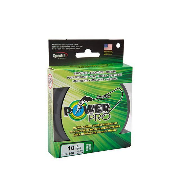 150 pound braided fishing line PowerPro Braided Fishing Line, Green, 10 lb, 150 yd