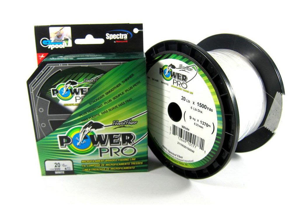 Power Pro Spectra White Braided Line 20 Pound / 300 Yards