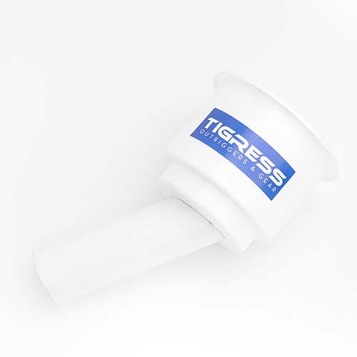Tigress Portable Rod Holder/Cup Holder White with blue logo