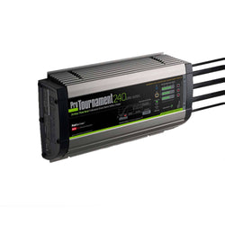 Green, grey and black battery charger.