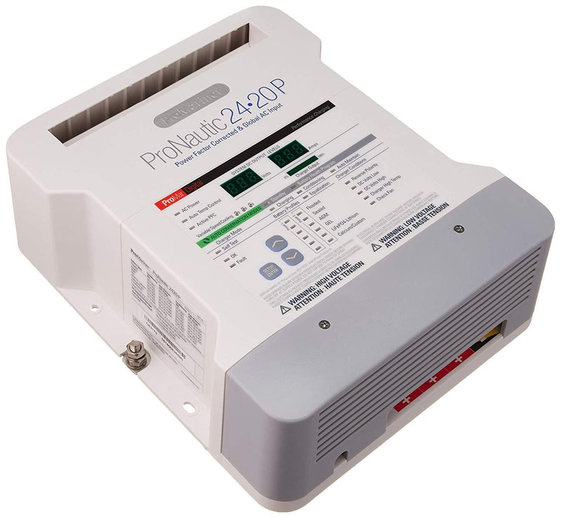 white and gray marine battery charger