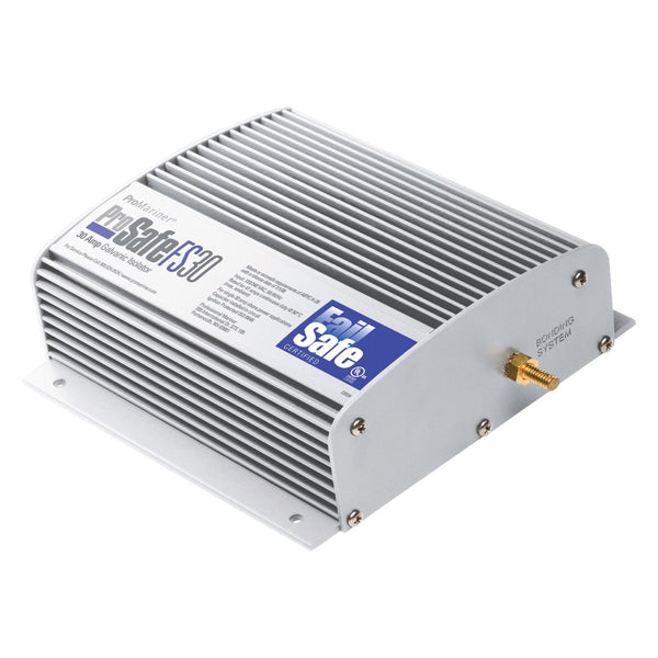 White galvanic isolator with blue fail safe logo