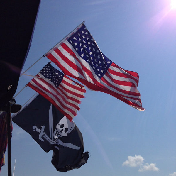 Three 3' flag poles