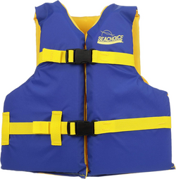 SEACHOICE Type III Personal Flotation Device - Blue/Yellow – Crook and  Crook Fishing, Electronics, and Marine Supplies