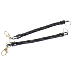 Two black lanyards