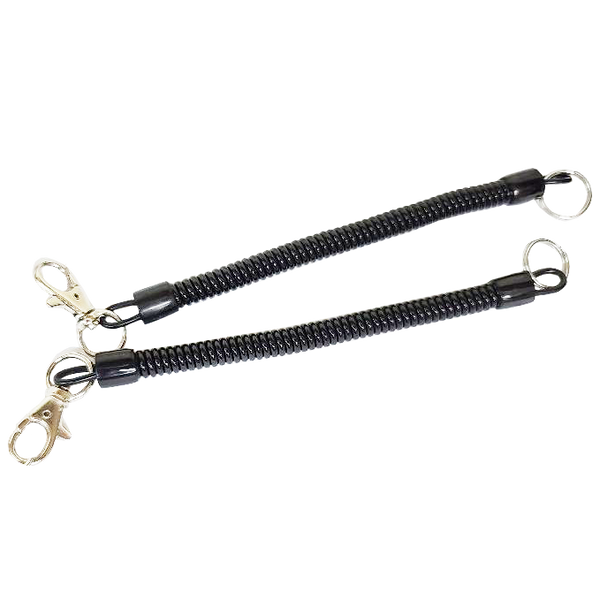 Two black lanyards