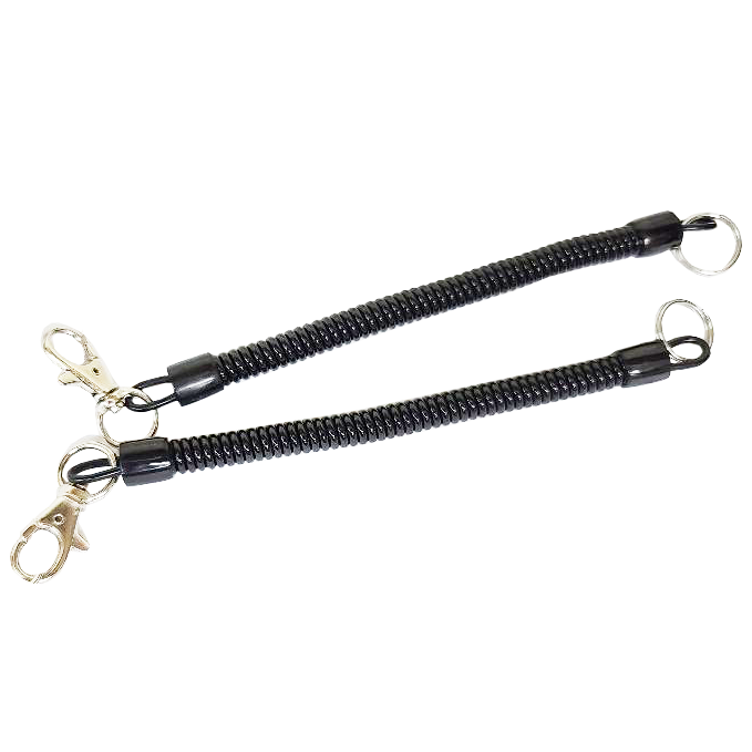 Two black lanyards