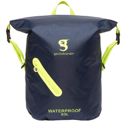Geckobrands Lightweight 30L Waterproof Backpack - Navy/Green