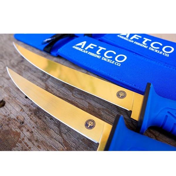 Knives displayed on deck