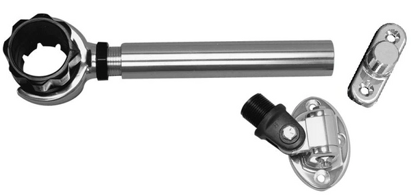 Threaded Antenna Support w/ Pipe Mount & 4-Way Base