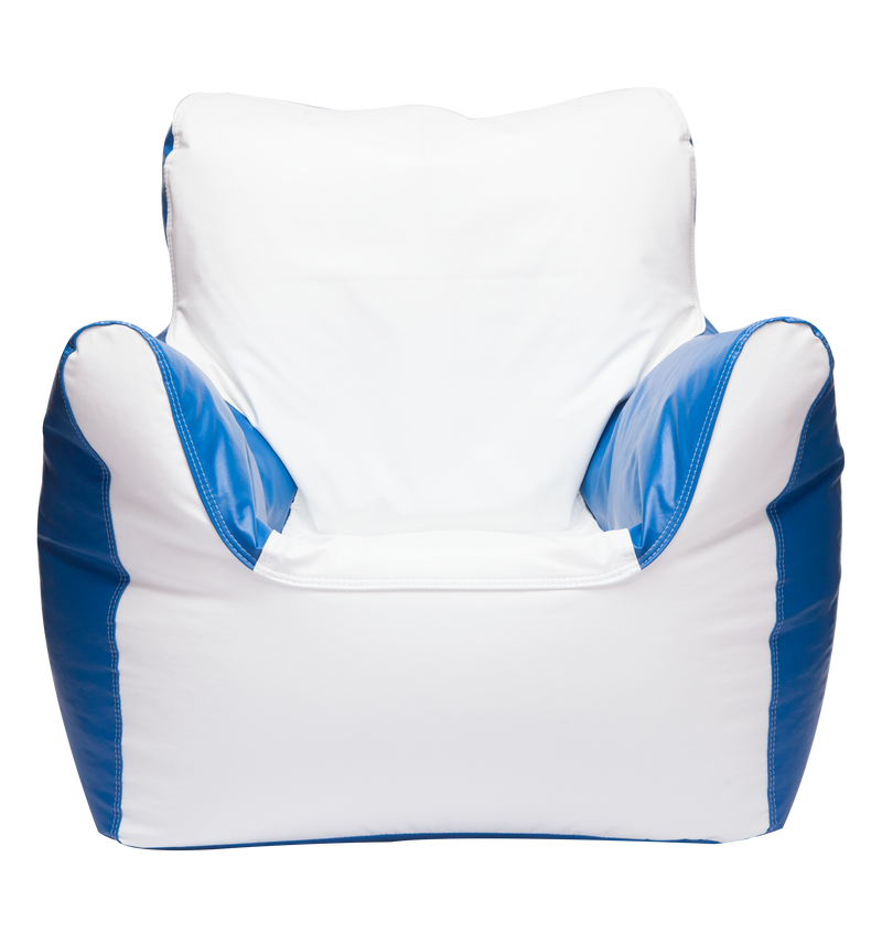 Royal blue and white