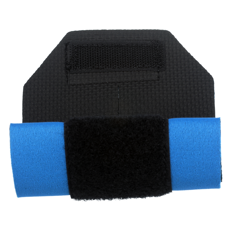 blue wrap with close-up of velcro