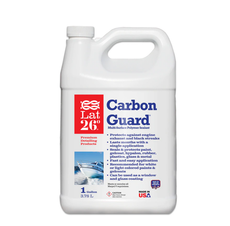 White bottle of carbon guard 