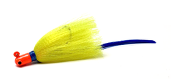 Flarehawk Jig Orange Head / Chartreuse Skirt / Blue Streamer Tail