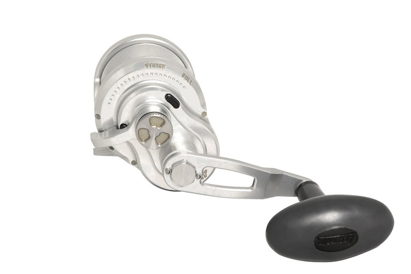 Accurate Silver Reel side view handle