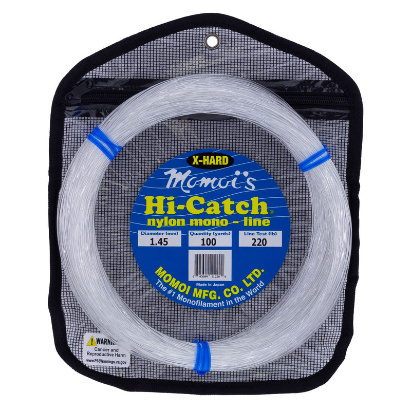 Momoi Hi-Catch X-Hard Monofilament Leader 150lb 100yd / Clear Momoi Hi-Catch X-Hard Monofilament Leader 150lb 100yd / Clear