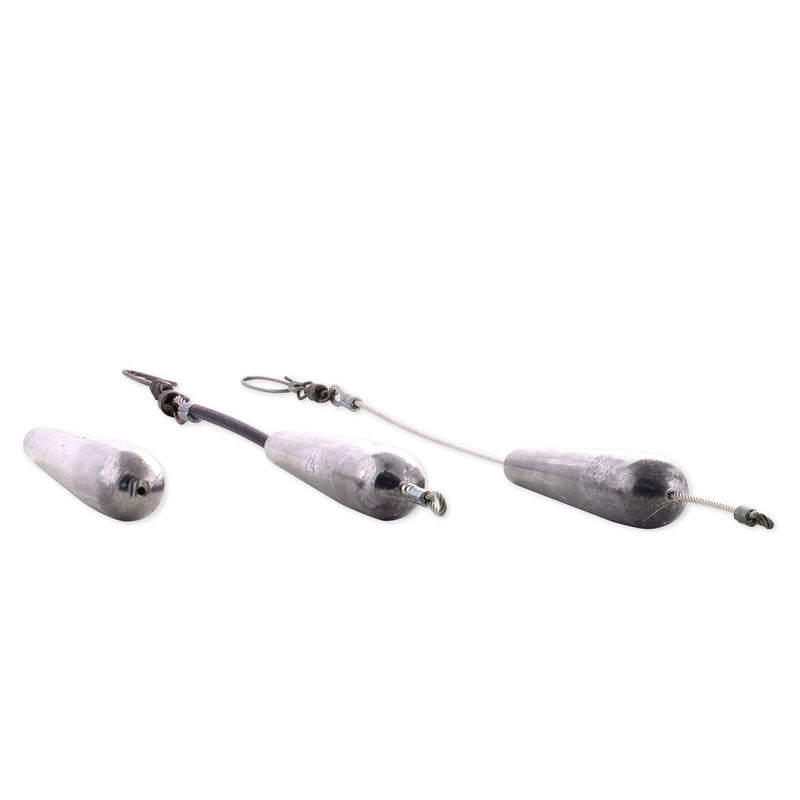 trolling weight, trolling weight rigged with tube, and trolling weight rigged with cable