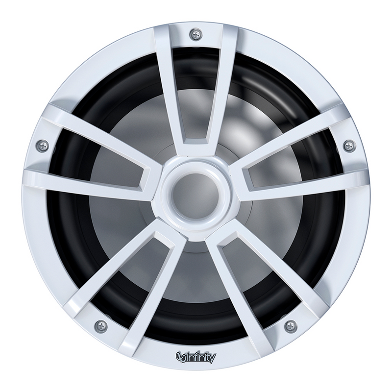 white 10 inch Marine RGB Subwoofer