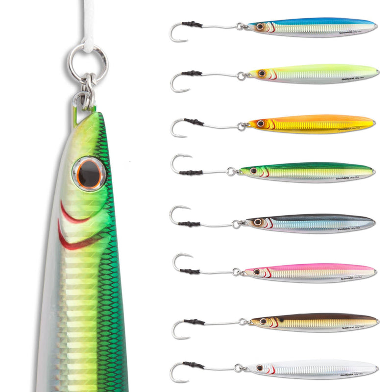 Shimano Butterfly Flat-Side Jigs Green Silver / 140 g