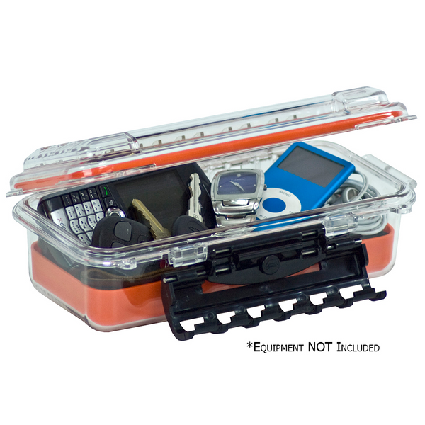 Orange and clear waterproof box