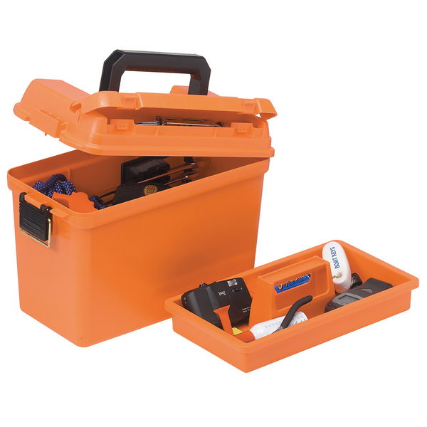 Orange hard tackle box