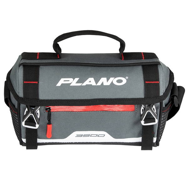 3500 grey red and black soft tackle box