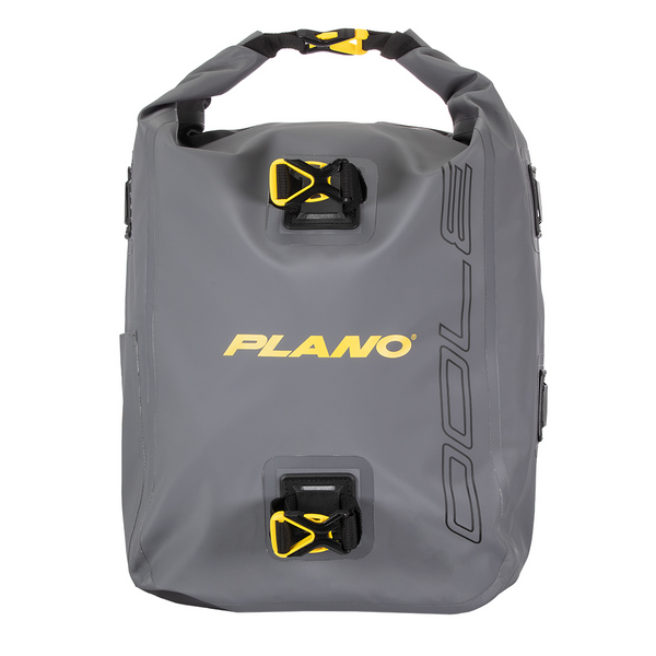 Grey and yellow waterpoof backpack 