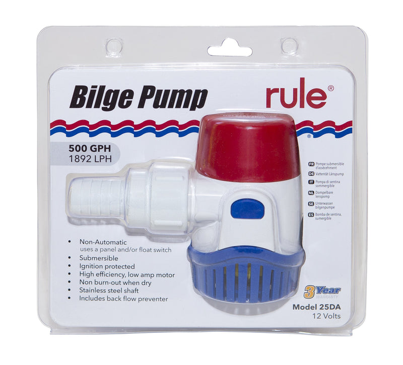 500 GPH Bilge Pump 25DA 12v