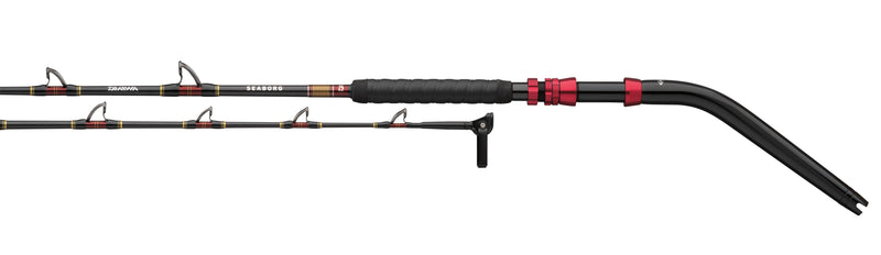 Daiwa Seaborg Dendoh Rod showing butt, grip, guides and tip