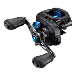SLX reel black with blue accents