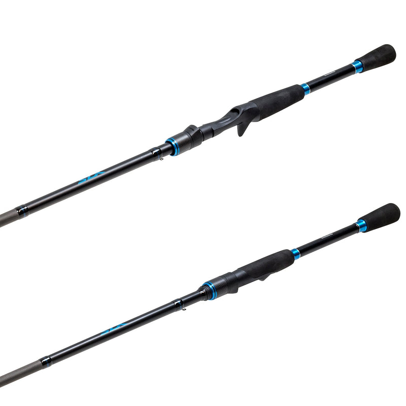 SLX Casting Rods. Black with blue accents