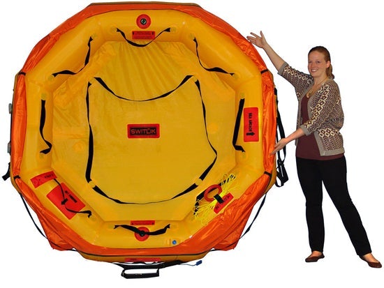 CPR - Coastal Passenger Raft with woman showing top view