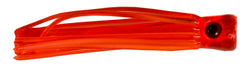 Vibrant red squid with black eye in a stubby-cylindrical head