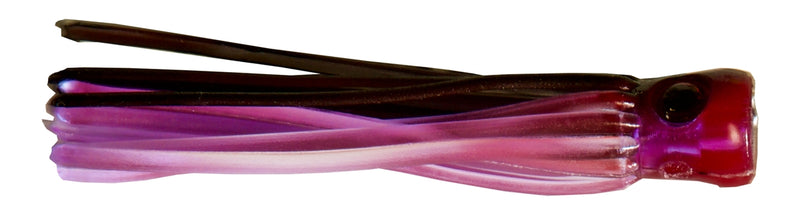 Black and violet purple with transluscent red eye in a stubby-cylindrical head