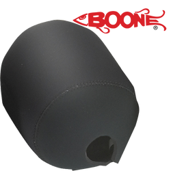 Black reel cover with Boon logo off the item