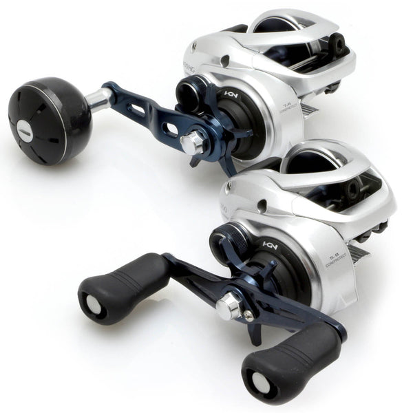 2 reels showing different handle styles
